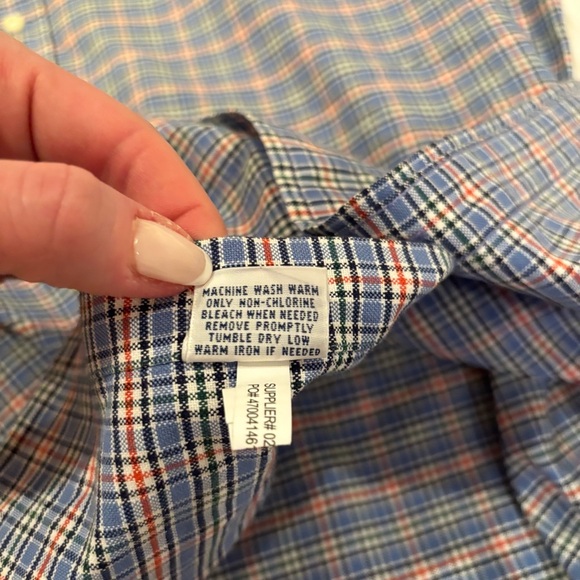 Ralph Lauren Mens Blue Checkered Plaid Button Down Colored Pony Size Medium - Picture 9 of 11